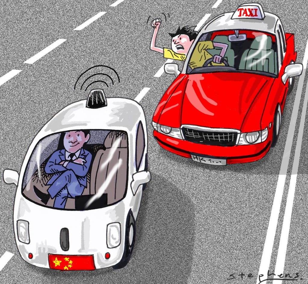 Despite the relative progress by the mainland in autonomous vehicles, Hong Kong has not made comparable advances nor does it seem to share the same ardour for this buoyant field. Illustration: Craig Stephens Despite the relative progress by the mainland in autonomous vehicles, Hong Kong has not made comparable advances nor does it seem to share the same ardour for this buoyant field. Illustration: Craig Stephens