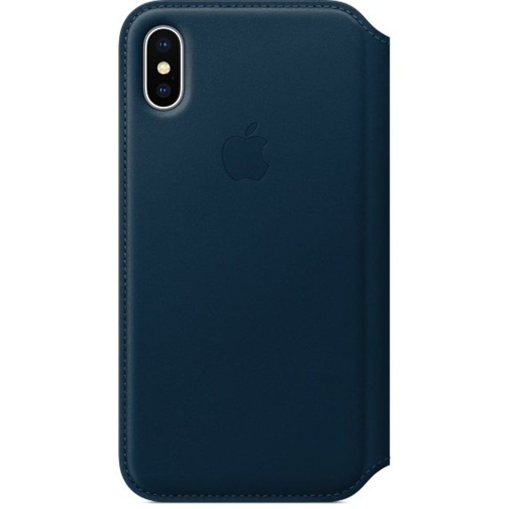 Black leather case for the iPhone X