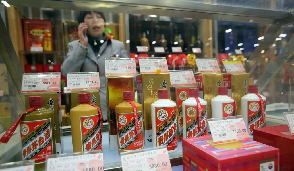 Kweichow Moutai gained the most in more than two years after it reported a 60 per cent surge in profit for the first nine months. Photo: Imaginechina