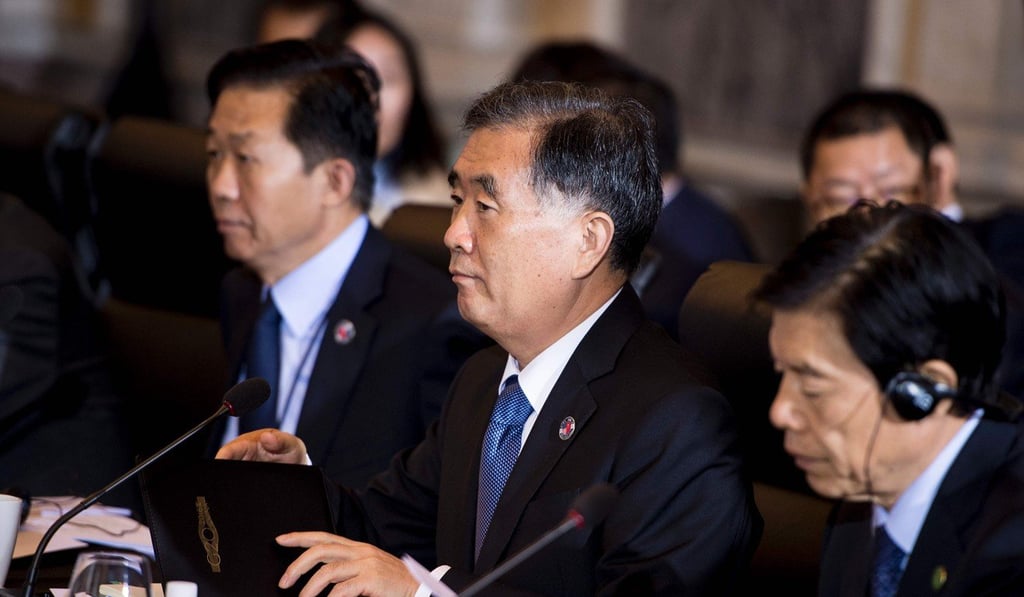 Wang Yang (centre) pictured during the US and China Comprehensive Economic Dialogue in Washington in July this year. Photo: AFP