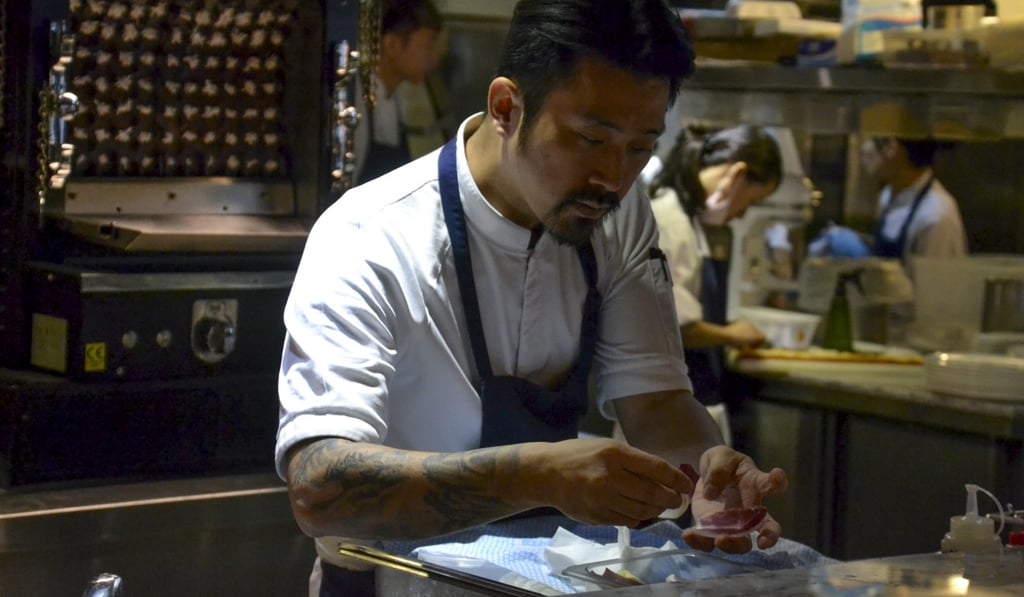 Chef Lam prepares a dish at his Chou Chou restaurant in Taipei. Photo: Chris Dwyer Chef Lam prepares a dish at his Chou Chou restaurant in Taipei. Photo: Chris Dwyer