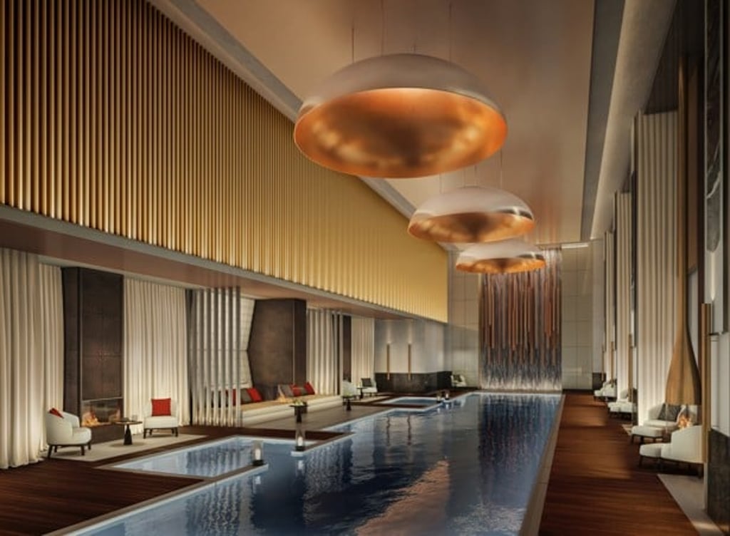 A rendering of the hotel’s spa pool. A rendering of the hotel’s spa pool.