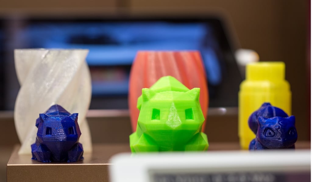 Toy figures created by a XYZprinting 3D printer. Photo: Derek Ting Toy figures created by a XYZprinting 3D printer. Photo: Derek Ting