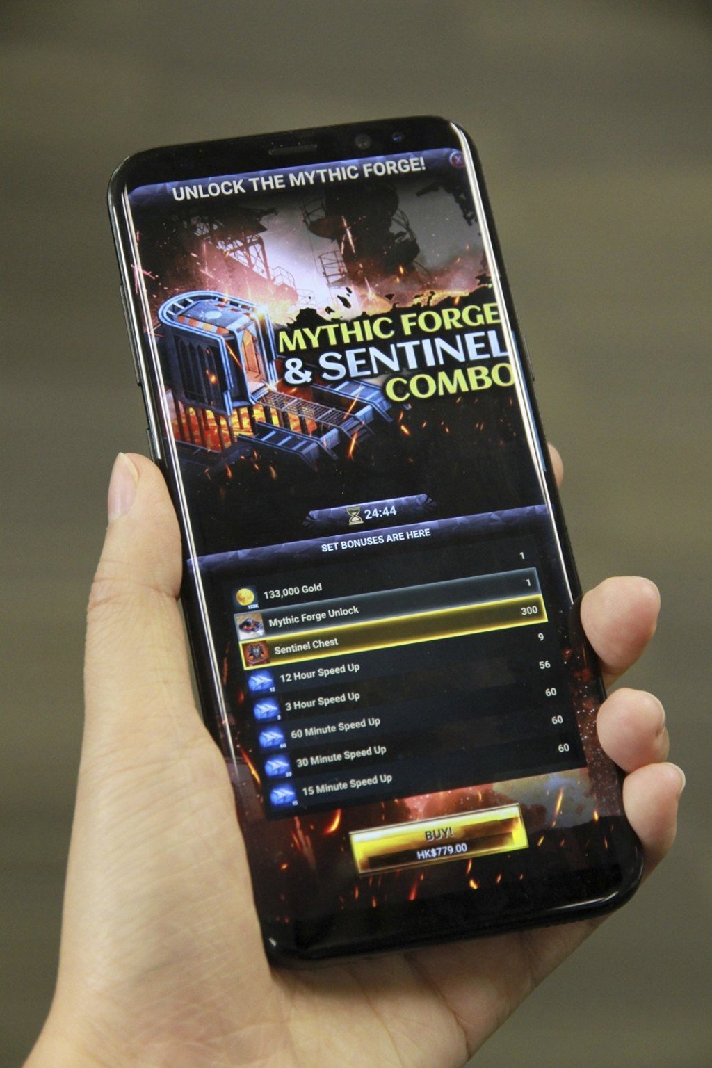 In Final Fantasy XV: A New Empire, areas like the ‘Mythic Forge’ can only be accessed by spending money. Photo: May Tse