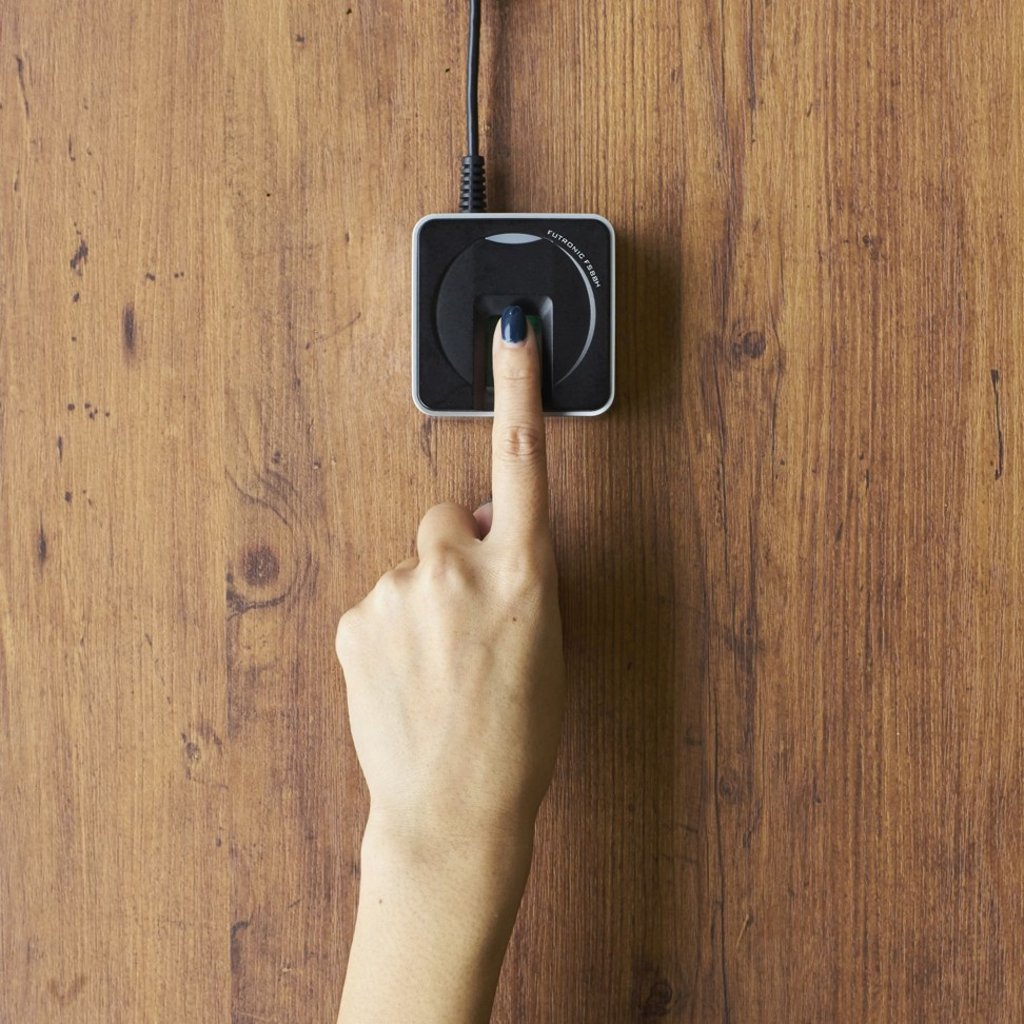 The “Touch & Pay” fingerprint authentication system.