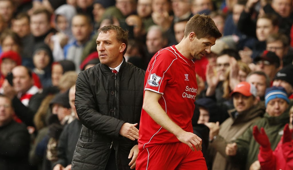 Brendan Rodgers almost delivered Liverpool’s first Premier League title in the 2013-14 season, before Steven Gerrard’s costly slip helped Chelsea to a 2-0 win at Anfield. Photo: Reuters