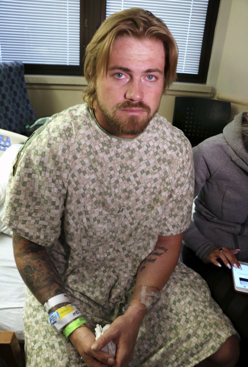 Braden Matejka at the Sunrise Hospital in Las Vegas. Photo: AP Braden Matejka at the Sunrise Hospital in Las Vegas. Photo: AP