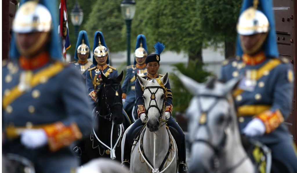 Thai Princess Sirivannavari Nariratana rides her horse with the royal guards during the procession. Photo: EPA Thai Princess Sirivannavari Nariratana rides her horse with the royal guards during the procession. Photo: EPA