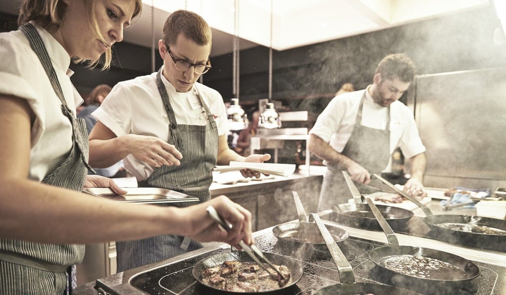 Chefs at work at Nobelhart & Schmutzig. Chefs at work at Nobelhart & Schmutzig.
