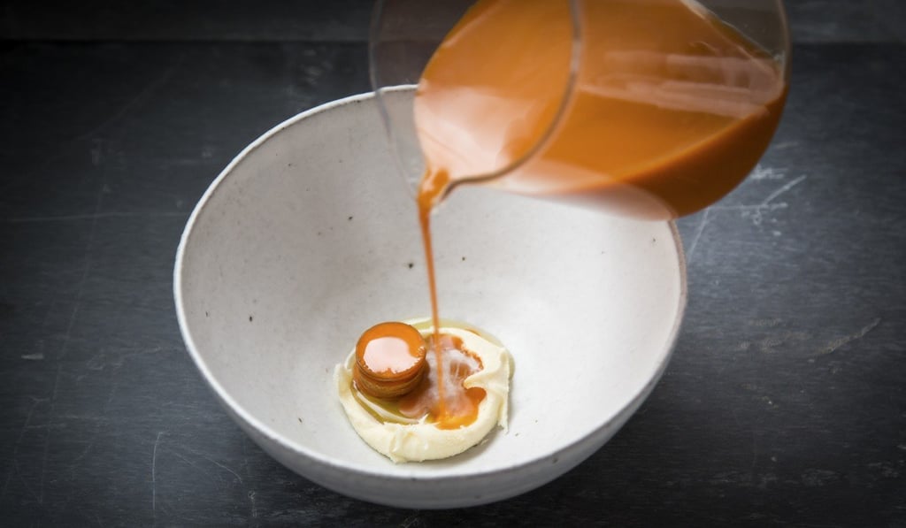 Carrot, chamomile and heavy cream at Nobelhart & Schmutzig. Carrot, chamomile and heavy cream at Nobelhart & Schmutzig.