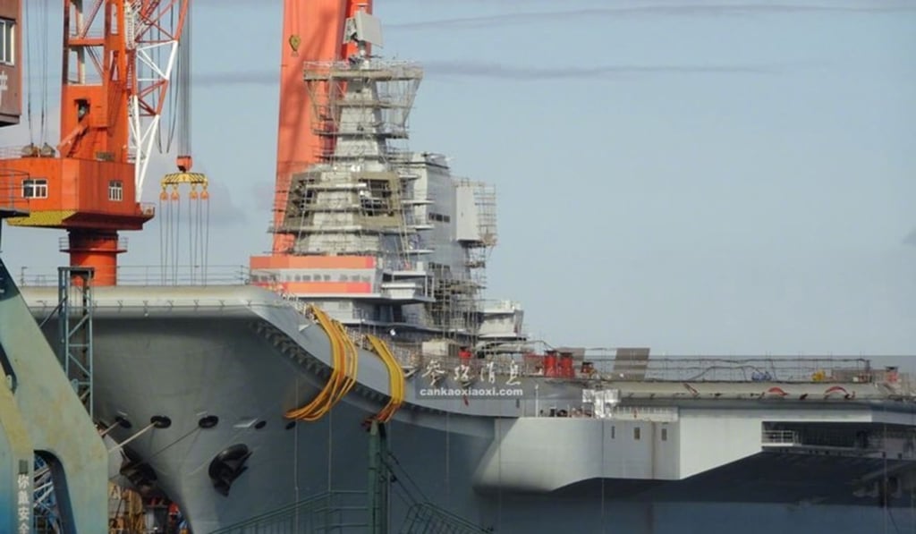 Carrier 001A was seen in Dalian Photo: Weibo