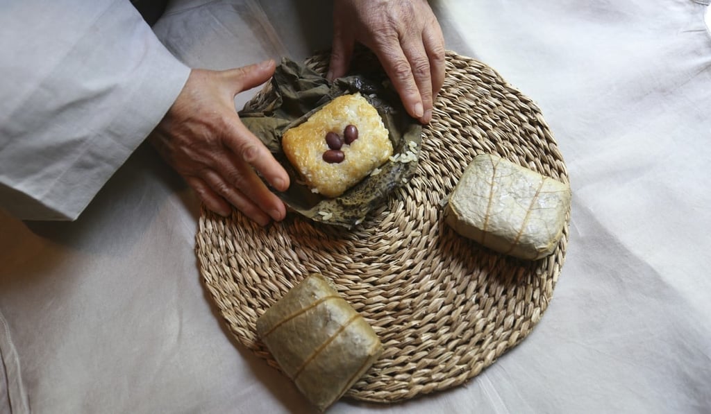 Rice wrapped in lotus leaves, by Jeong Kwan. Picture: Xiaomei Chen