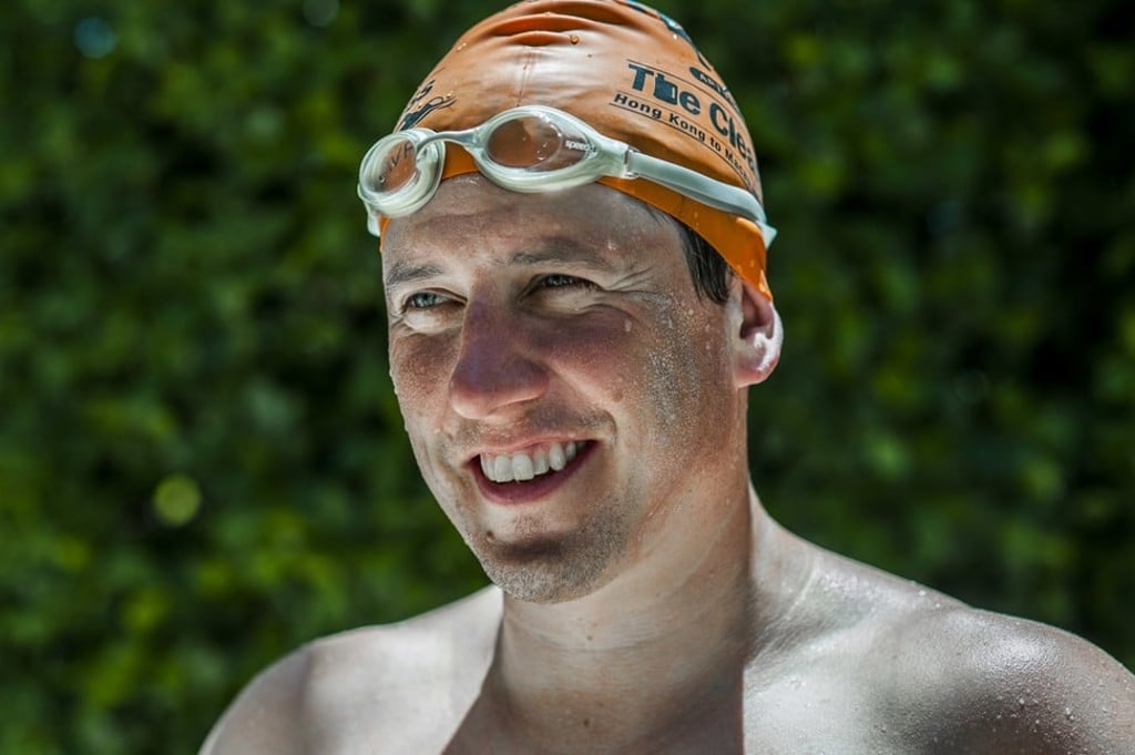 Holliday will attempt his record-breaking swim around Hong Kong Island. Holliday will attempt his record-breaking swim around Hong Kong Island.