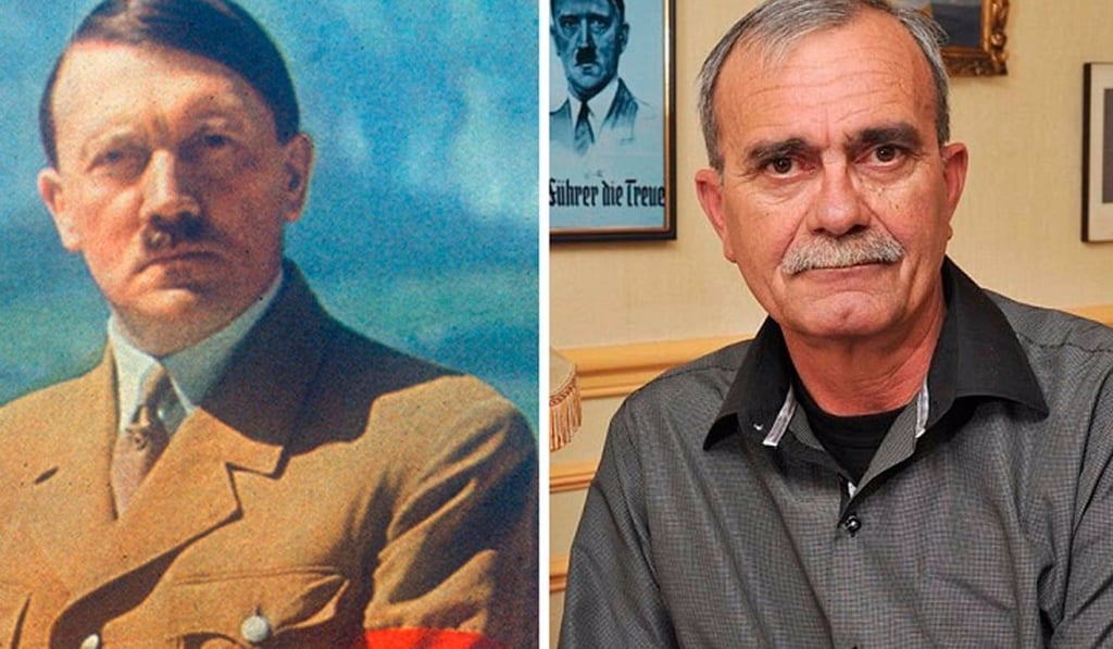 Philippe Loret (right), son of Jean-Marie Loret who in 1977, was told he was the son of Hitler.