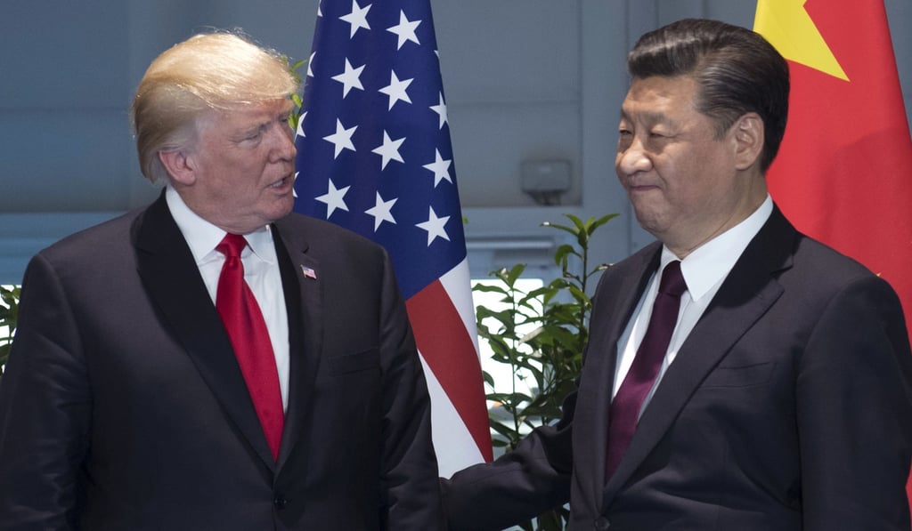 US President Donald Trump meets President Xi Jinping in Germany. Trump is preparing for a five-nation Asian, stopping in China. Photo: AP US President Donald Trump meets President Xi Jinping in Germany. Trump is preparing for a five-nation Asian, stopping in China. Photo: AP