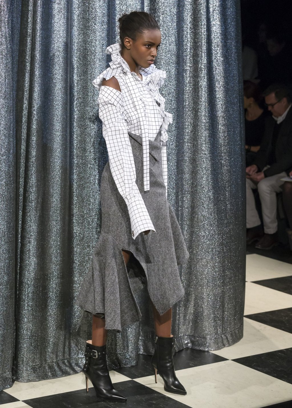 Leomie Anderson at New York Fashion Week in February 2017.
