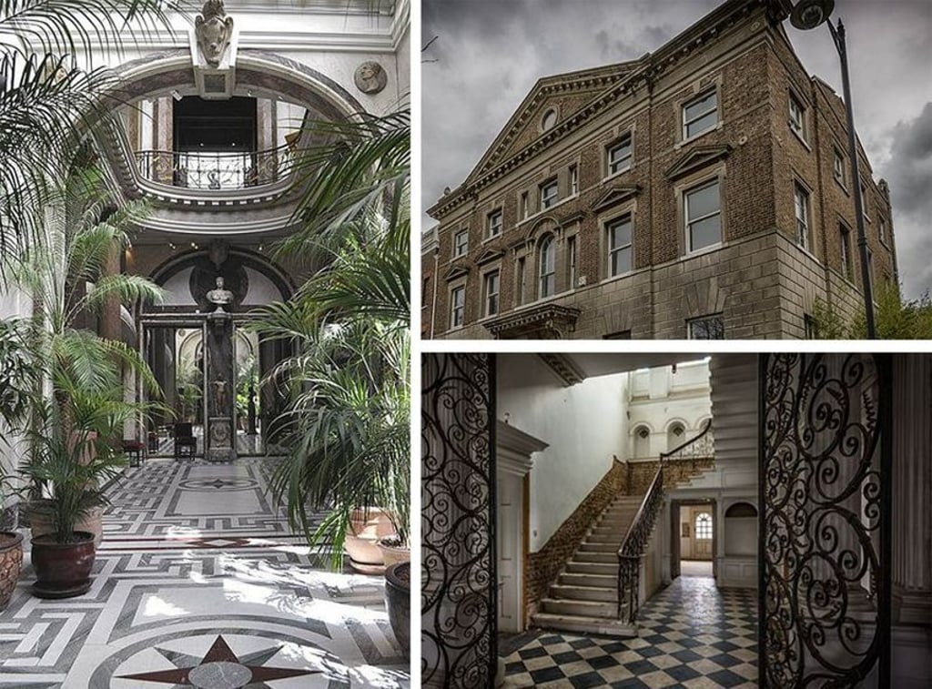 The main, four-storey brick mansion of Doughty House, London, was built in 1769. The main, four-storey brick mansion of Doughty House, London, was built in 1769.