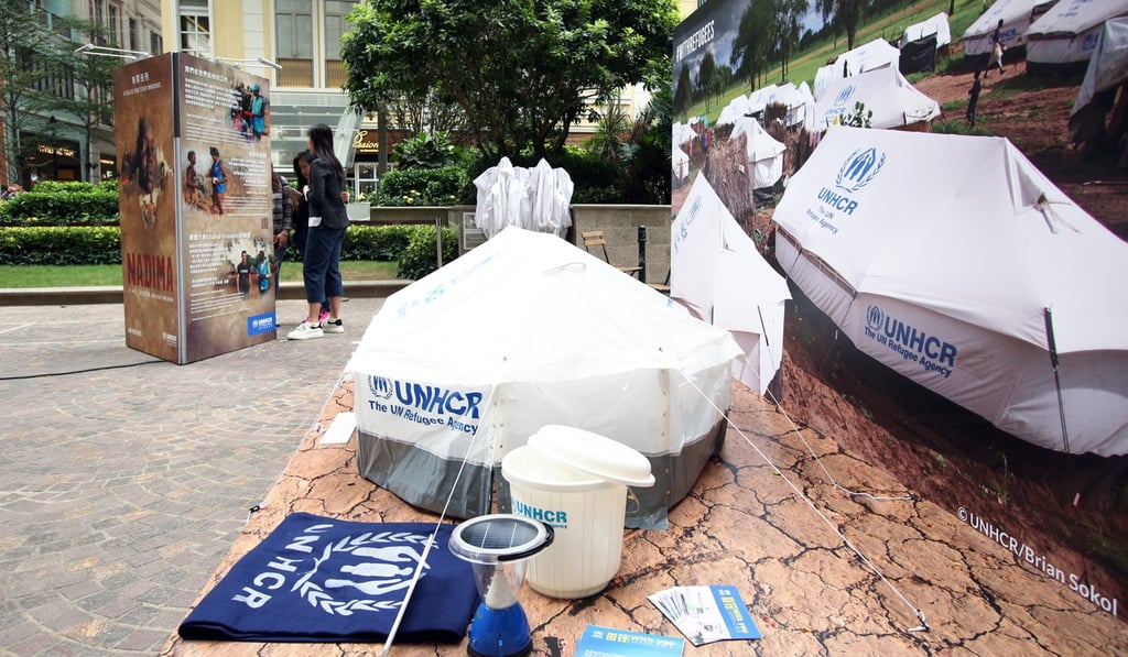 The installation has been set up by the UN High Commissioner for Refugees. Photo: Edmond So