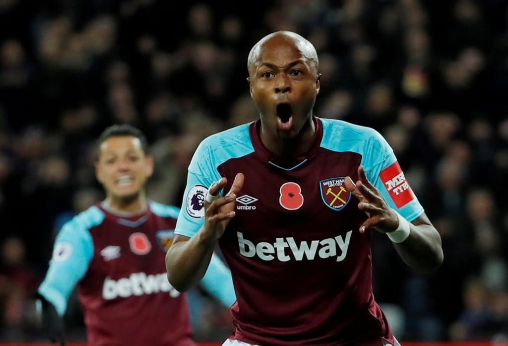 West Ham United’s Andre Ayew reacts. Photo: Reuters
