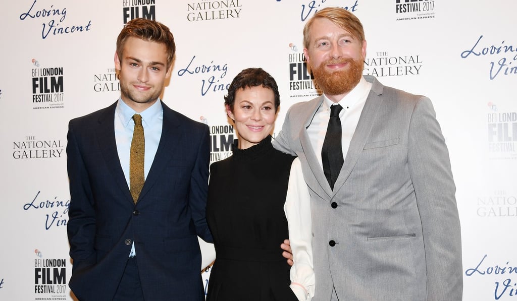 From left: actors Douglas Booth and Helen McCrory and director Hugh Welchman. Photo: EPA-EFE/Andy Rain
