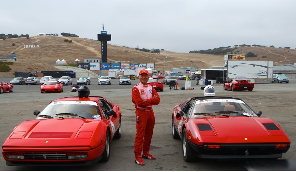 Entrepreneur Leslie Yuen with his classic Ferraris. Photo: Dito Milian