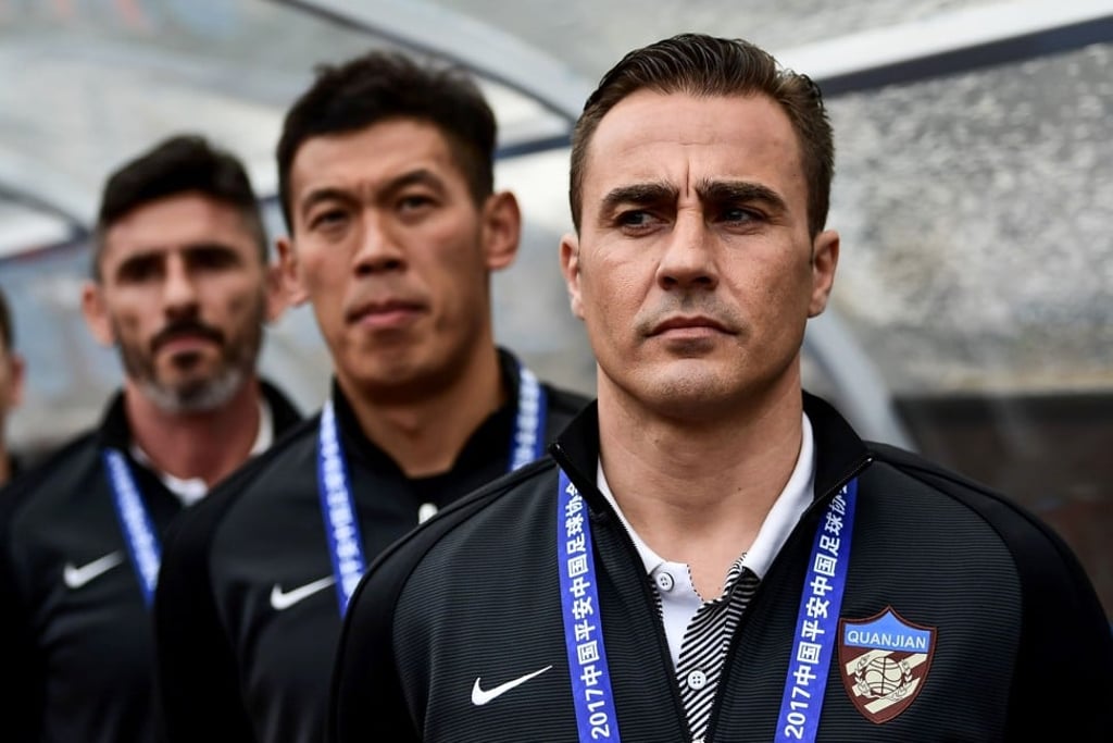 Cannavaro enjoyed a successful spell in Tianjin. Photo: AFP