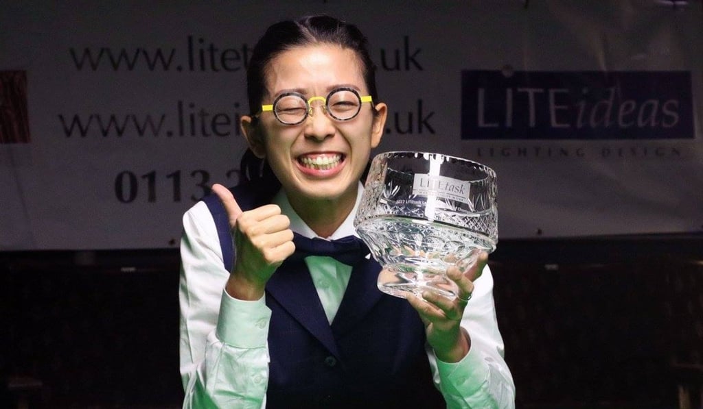 Ng after winning the UK Women’s Championship. Photo: WLBS
