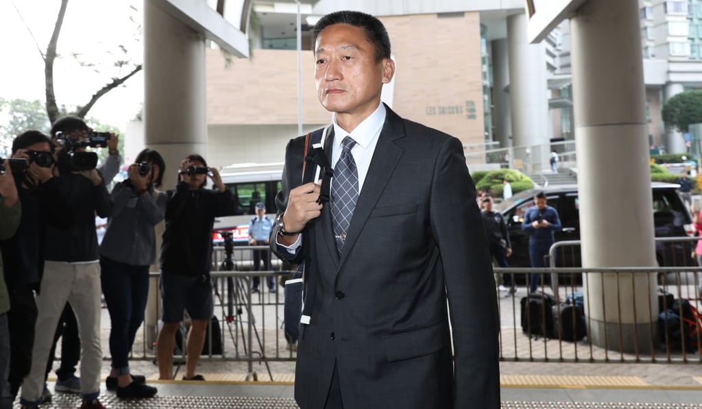 Frankly Chu arrives at Eastern Court on Monday for his trial. Photo: Sam Tsang
