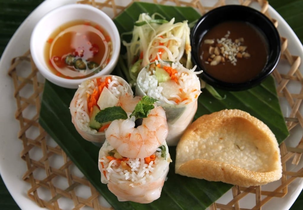 Chom Chom's fresh rice paper rolls. Photo: K. Y. Cheng