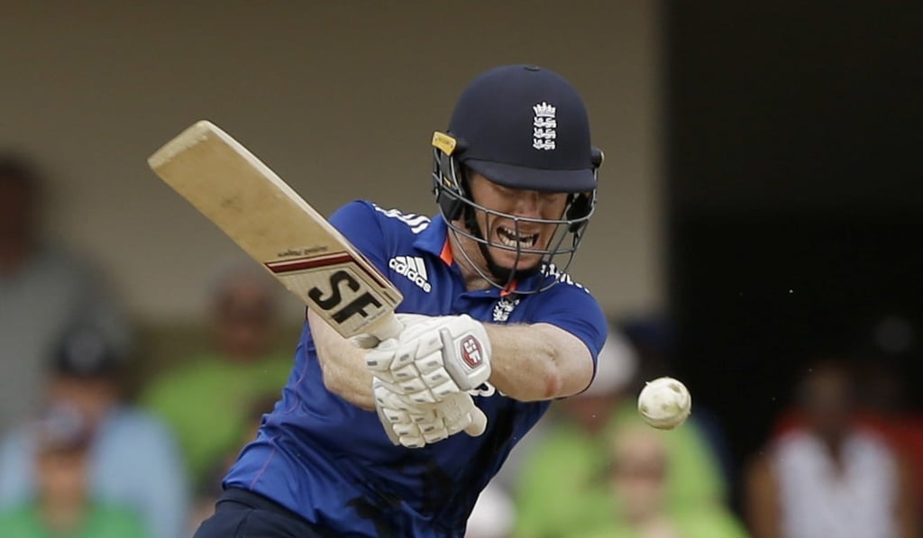 England's limited overs captain Eoin Morgan will be a teammate of Babar Hayat at Kerala Kings. Photo: AP