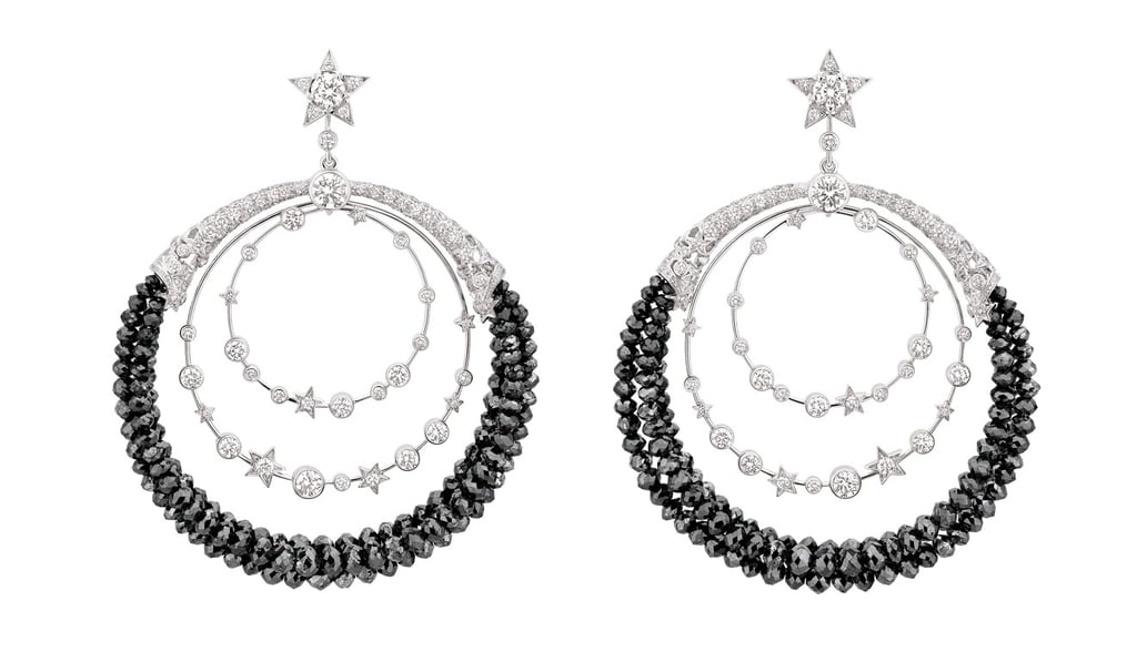 The ‘1932’ Collection commemorates the 80th anniversary of Bijoux de Diamants collection by Gabrielle Chanel with Nuit de Diamants hoops in 18ct white gold, set with white and black diamonds. Photo: Chanel Fine Jewelry The ‘1932’ Collection commemorates the 80th anniversary of Bijoux de Diamants collection by Gabrielle Chanel with Nuit de Diamants hoops in 18ct white gold, set with white and black diamonds. Photo: Chanel Fine Jewelry
