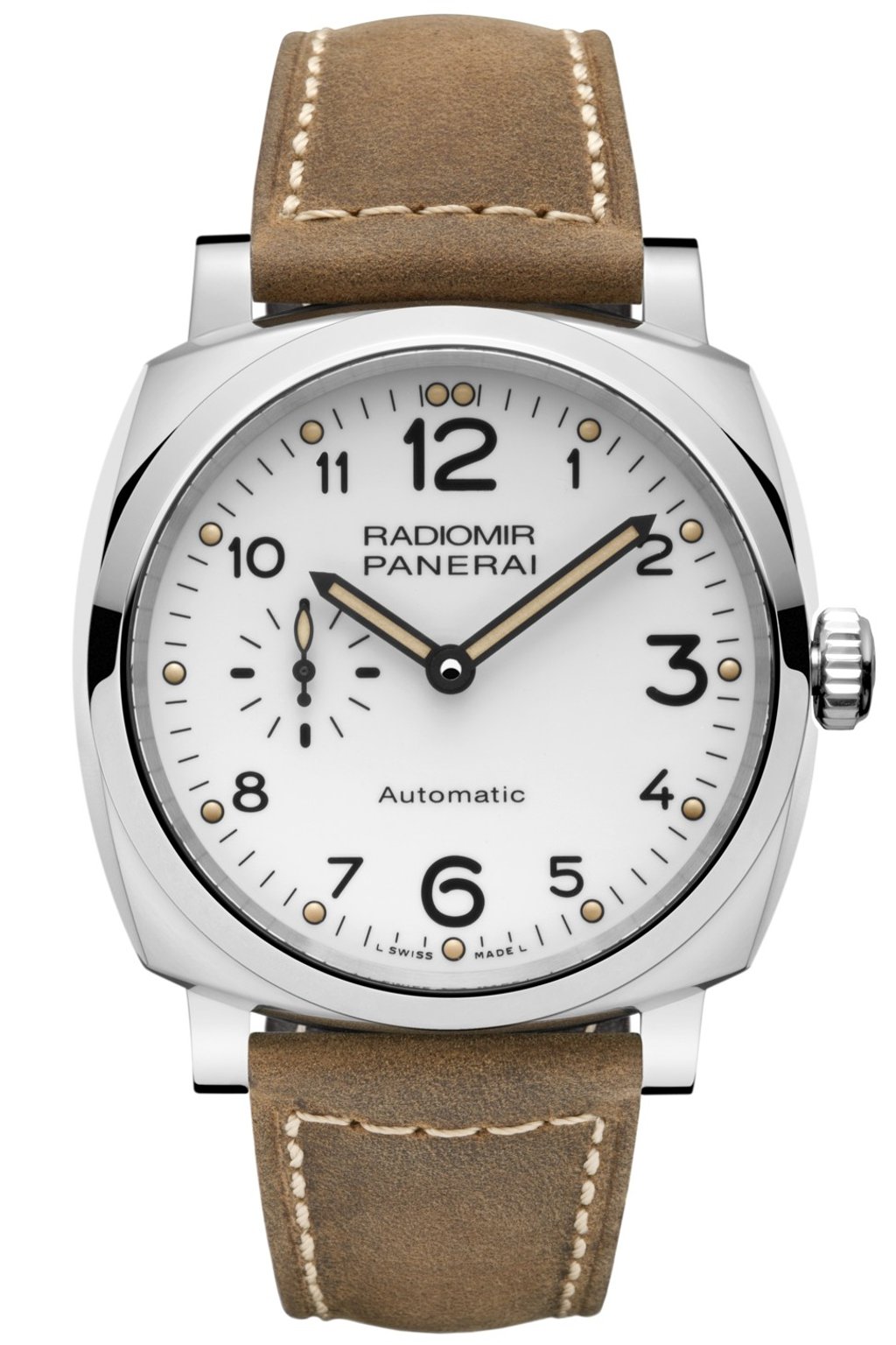 A Panerai Radiomir 1940 3 Days Acciaio. ‘I am not familiar [with wearing] watches myself,’ says Sato, ‘but I like very simple design [as it] makes me feel warm, and to notice the small differences every day.’