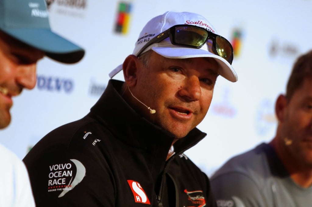 Volvo Ocean Race skipper David Witt of Sun Hung Kai/Scallywag team attends a news conference in Lisbon. Photo: Reuters