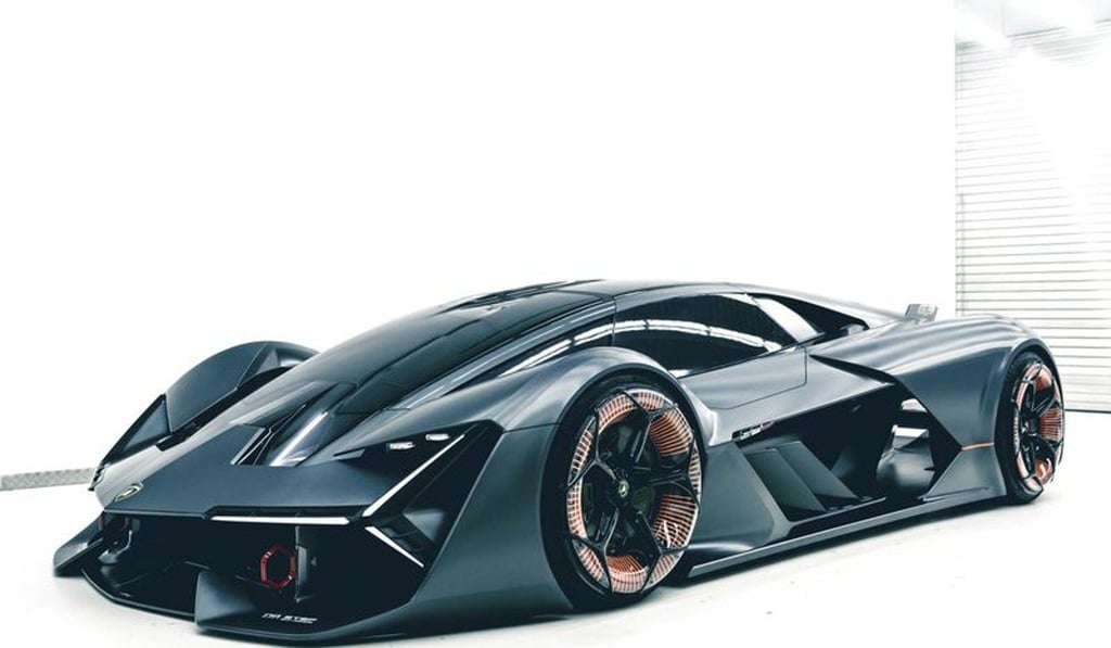 Lamborghini’s Terzo Millennio will draw energy from its own body, formed from supercapacitors made out of carbon-fibre panels. Photo: Lamborghini