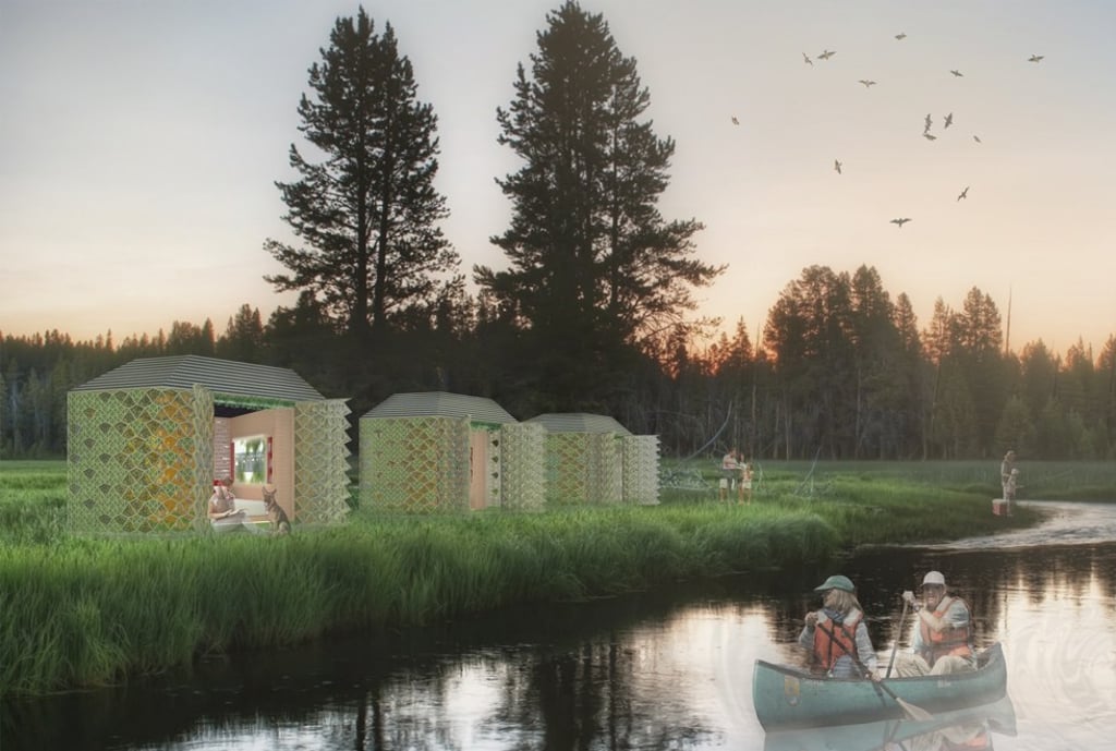 The three-dimensional pod adopts the rigid structure of the luxurious gemstone and the ability to connect with other pods to form a bigger community.