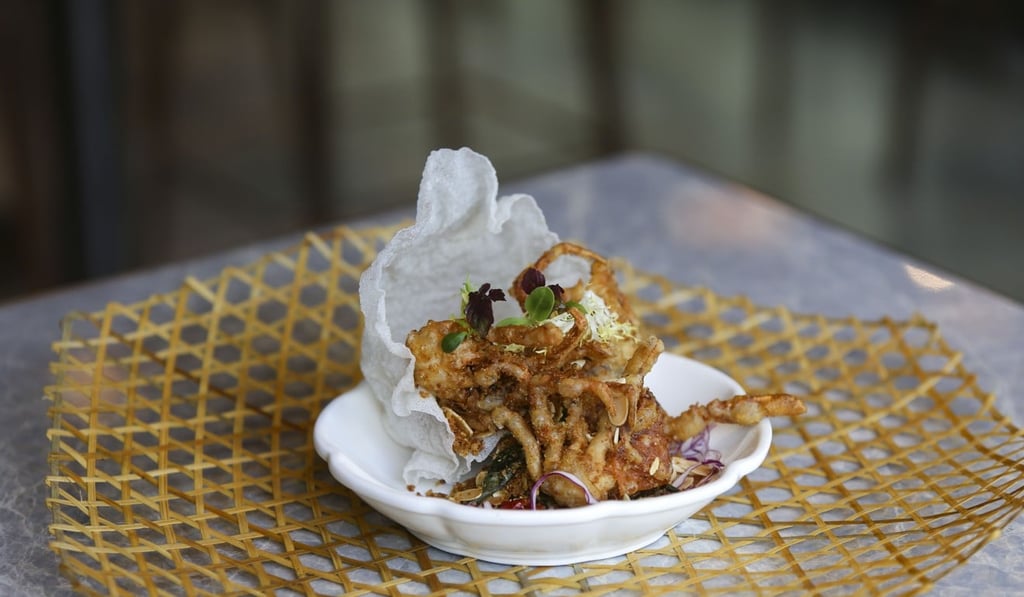 Softshell crab with curry leaf. Photo: Xiaomei Chen