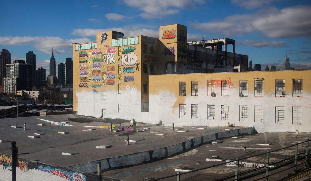File photo taken on November 18, 2013 shows the historic graffiti mecca 5 Pointz seen after being painted over by developers in the Long Island City neighbourhood of the Queens borough of New York City. Photo: Agence France-Presse File photo taken on November 18, 2013 shows the historic graffiti mecca 5 Pointz seen after being painted over by developers in the Long Island City neighbourhood of the Queens borough of New York City. Photo: Agence France-Presse