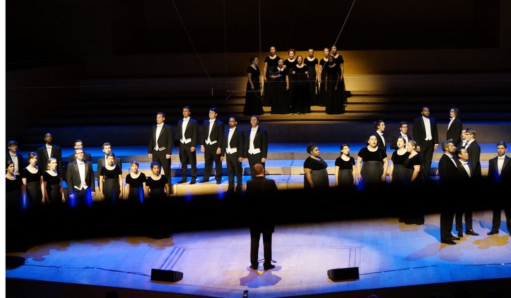 Westminster Choir performing at the 2017 World Symposium on Choral Music in Barcelona, Spain. The ensemble was the only American college choir invited to perform at the prestigious event. Photo: Handout