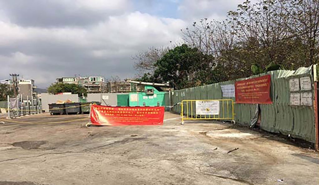The Pak Sha Tsuen refuse collection point in Shap Pat Heung after the pilot scheme began. Photo: Handout