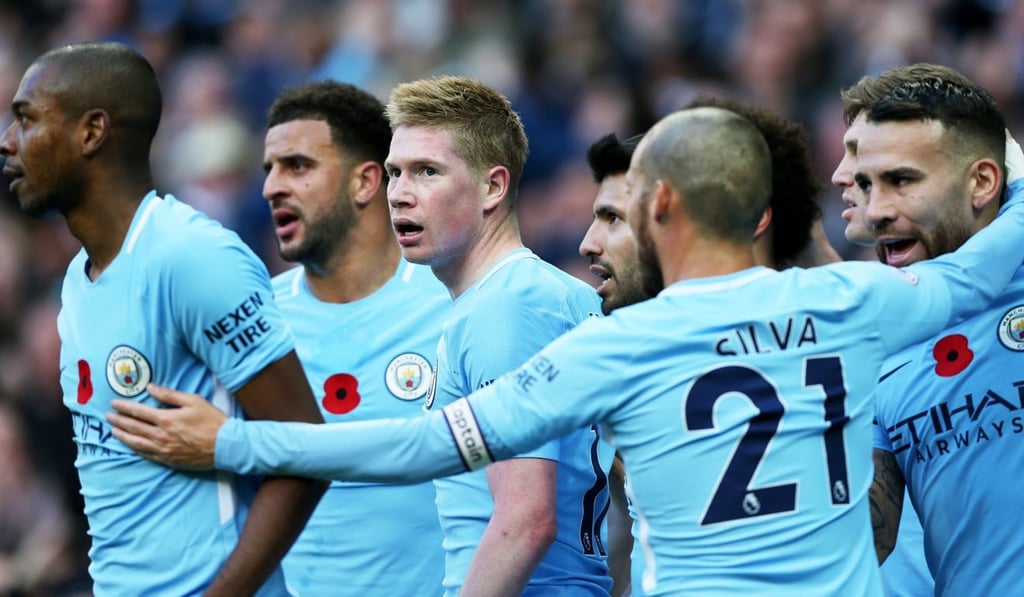 Manchester City are eight points clear at the top of the Premier League. Photo: EPA