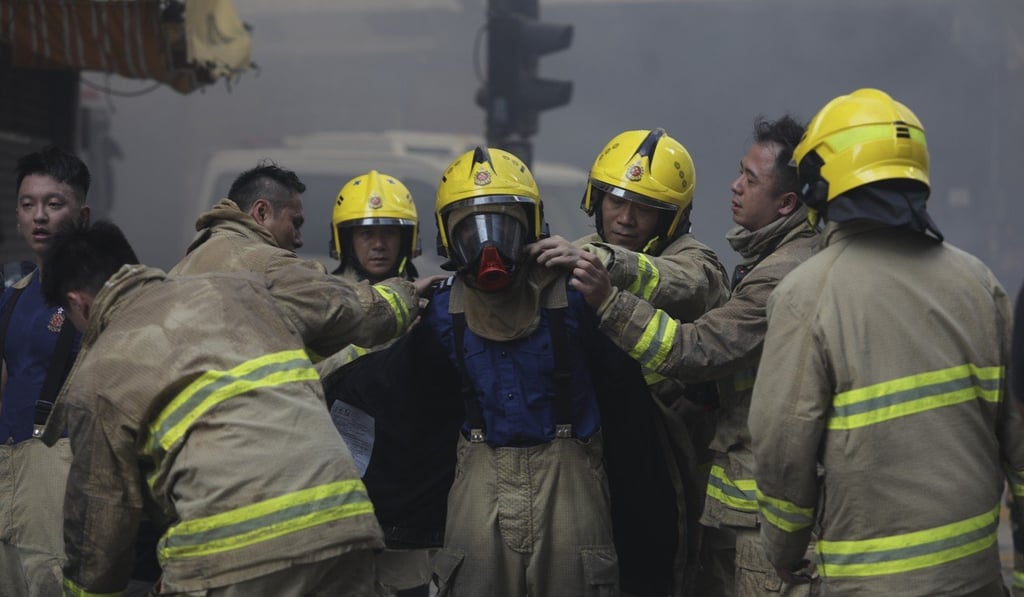 Firefighters at San Po Kong. Photo: Sam Tsang