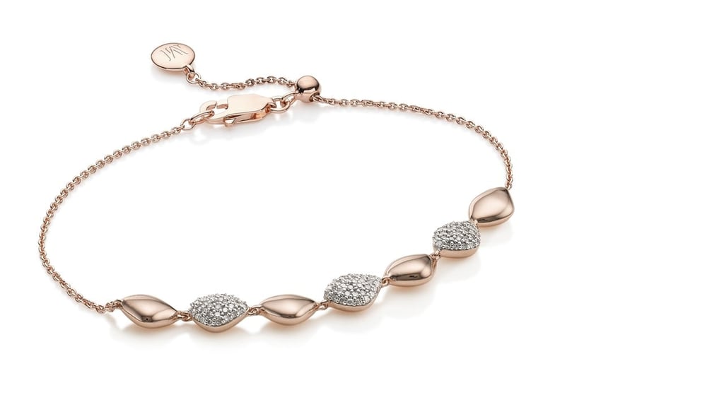 Monica Vinader’s new Nura collection features rose gold vermeil on all of its pieces.