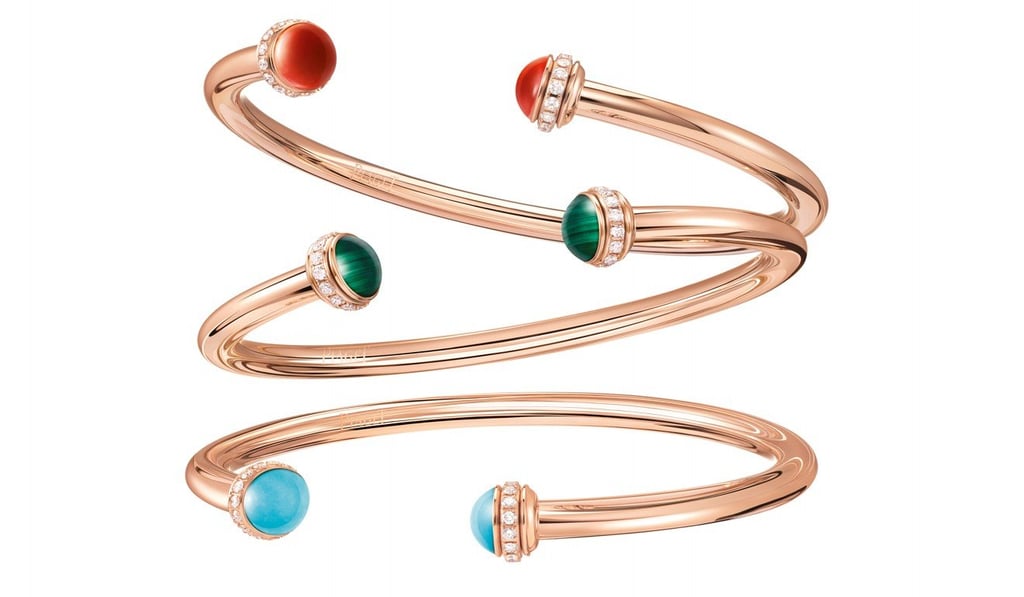 Piaget’s Possession collection uses rose gold bangles featuring colour for the first time.