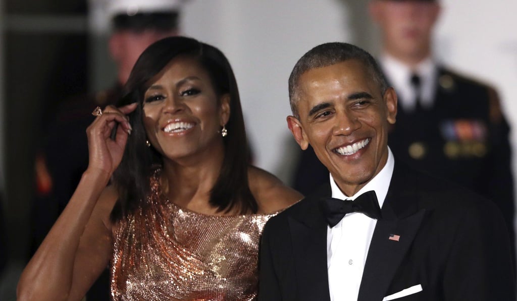 Barack Obama and first lady Michelle Obama at a State Dinner at the White House on October 18, 2016. Photo: AP