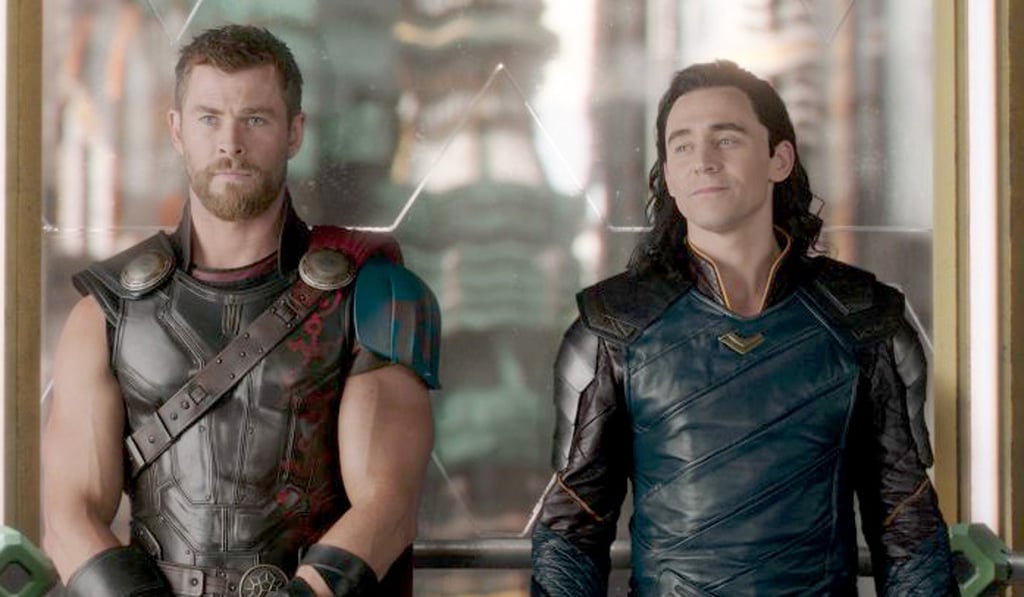 Thor (Chris Hemsworth, left) and Loki (Tom Hiddleston) in Thor: Ragnarok. Photo: Disney-Marvel Studios