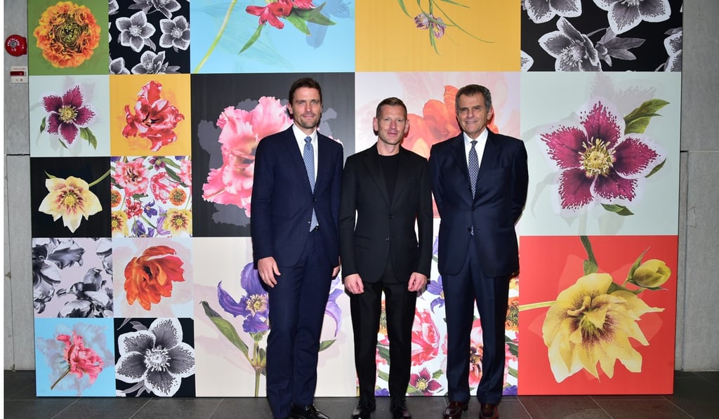 From left: James Ferragamo, creative director Paul Andrew and Ferruccio Ferragamo at the opening event.