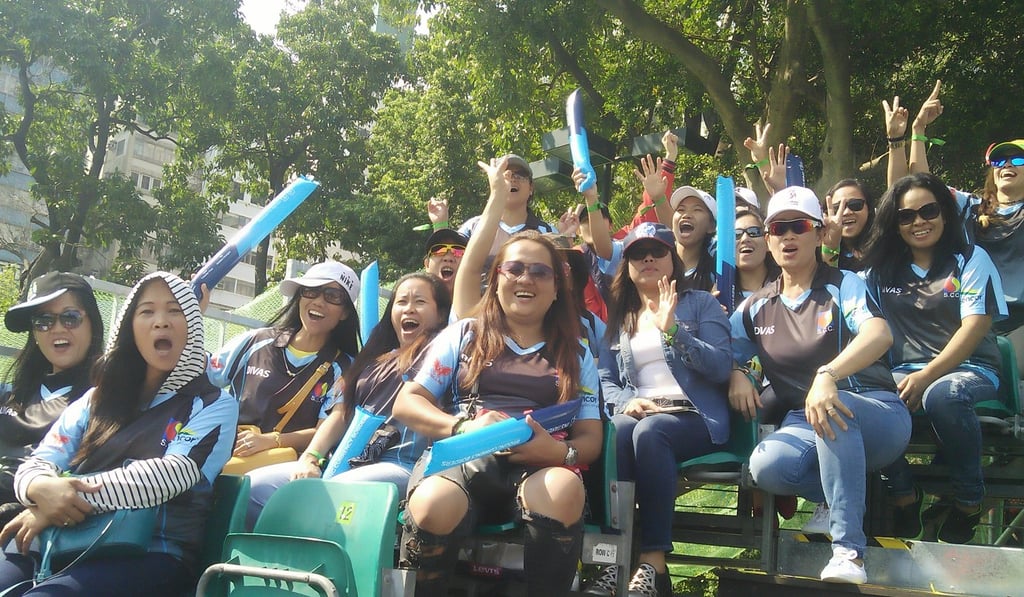 SCC Divas players at the Hong Kong World Sixes at KCC. Photo: Nazvi Careem