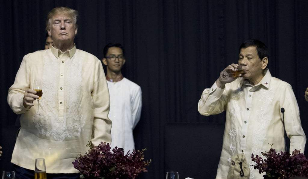 Trump and Duterte during a toast. Photo: AP