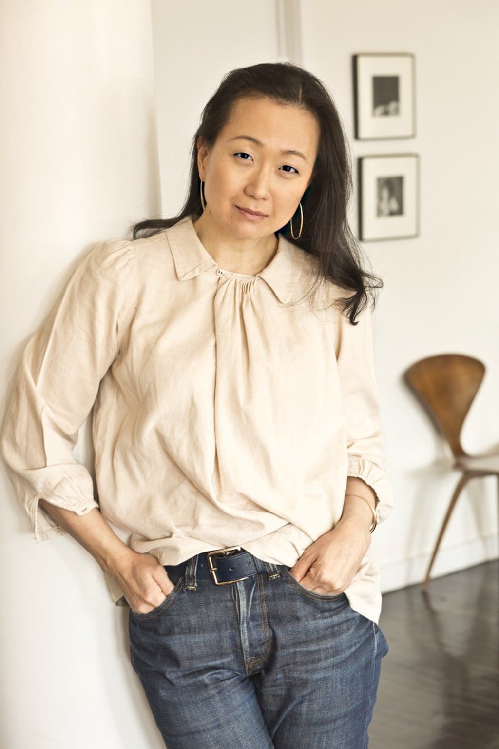 Min Jin Lee. “I’m 49, feel free to say I don’t look it,” she says. Photo: Min Jin Lee