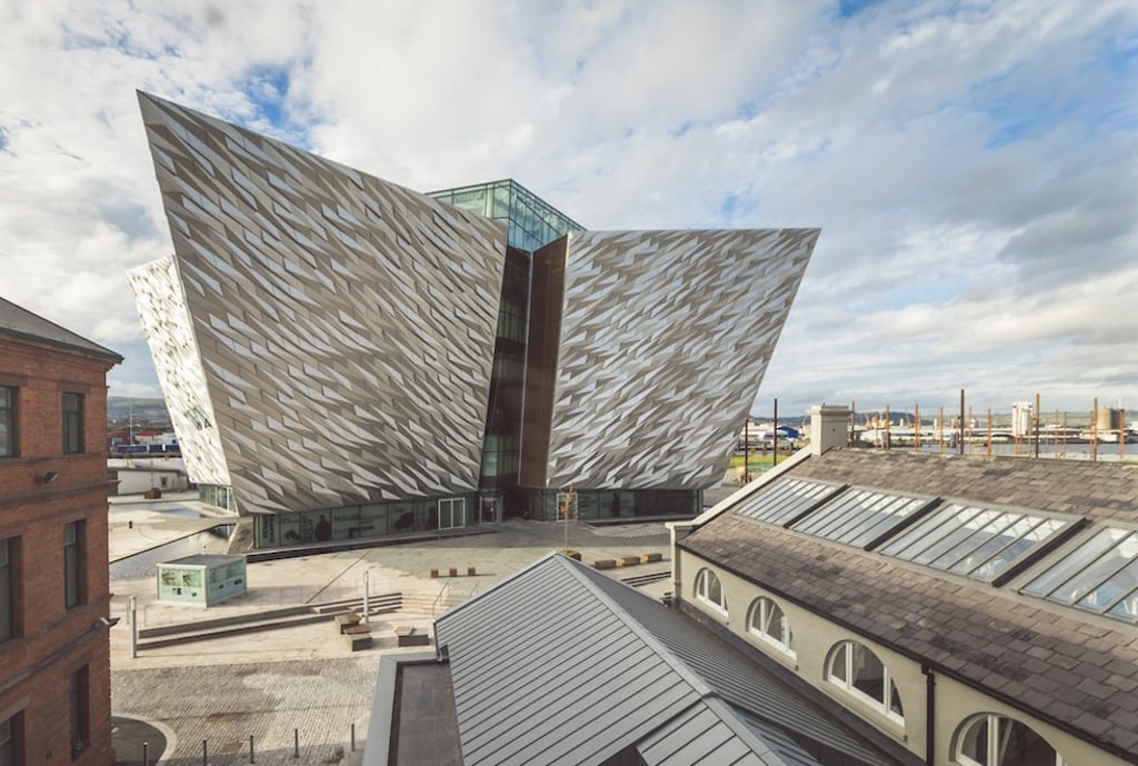Titanic Belfast’s iceberg-shaped exhibition centre.